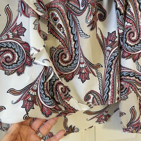 WHBM - Ruffle Front Blouse - 8 - Picture 5 of 8